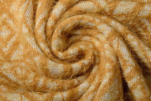 Gestrickter Stoff Calypso Ocker Gelb