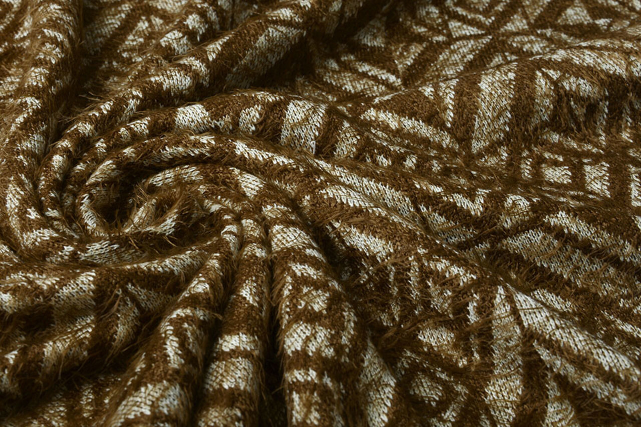 Gestrickter Stoff Calypso Dunkelbraun