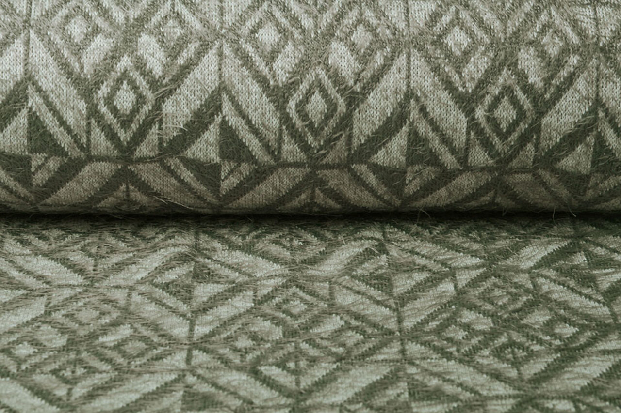 Tricoté Tissu Calypso Vert Ancien