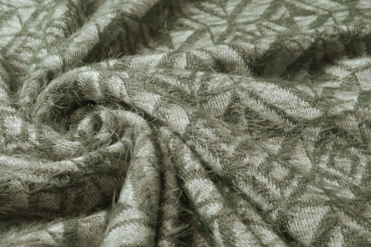 Gestrickter Stoff Calypso Altgrün