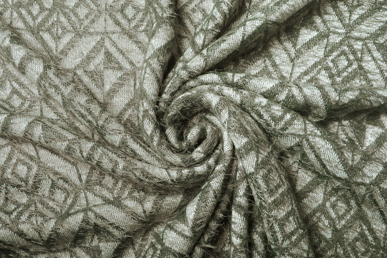 Tricoté Tissu Calypso Vert Ancien