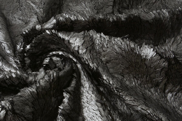 Silky Fur Metallic Silver