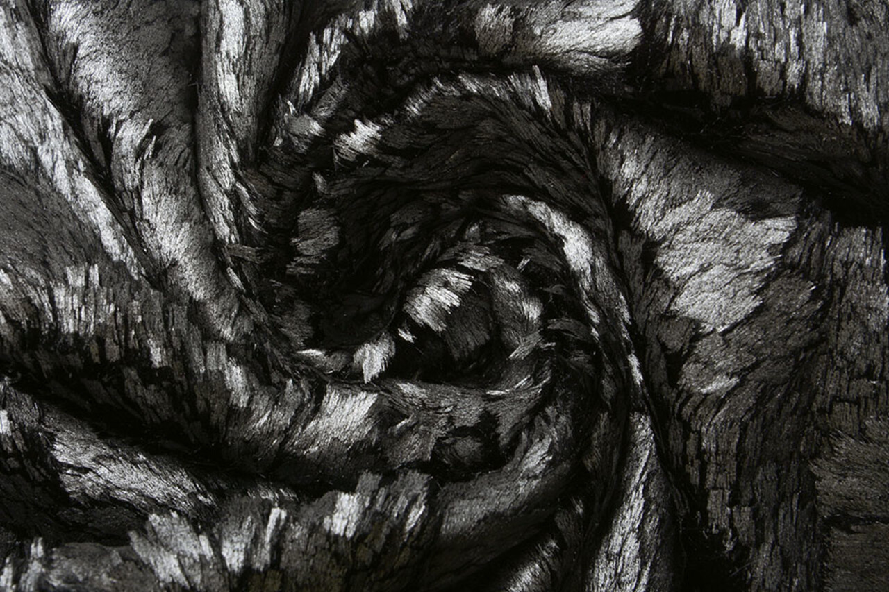 Silky Fur Metallic Silver