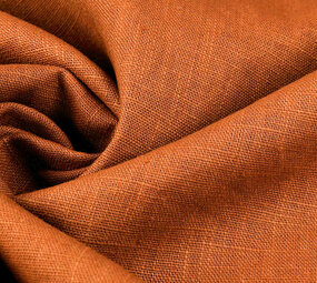 Oeko-Tex®  Gewaschene Leinen Orange Rost Brique