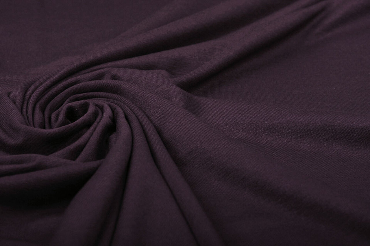 Jersey Viscose Aubergine Violet Jersey Viscose Aubergine Violet