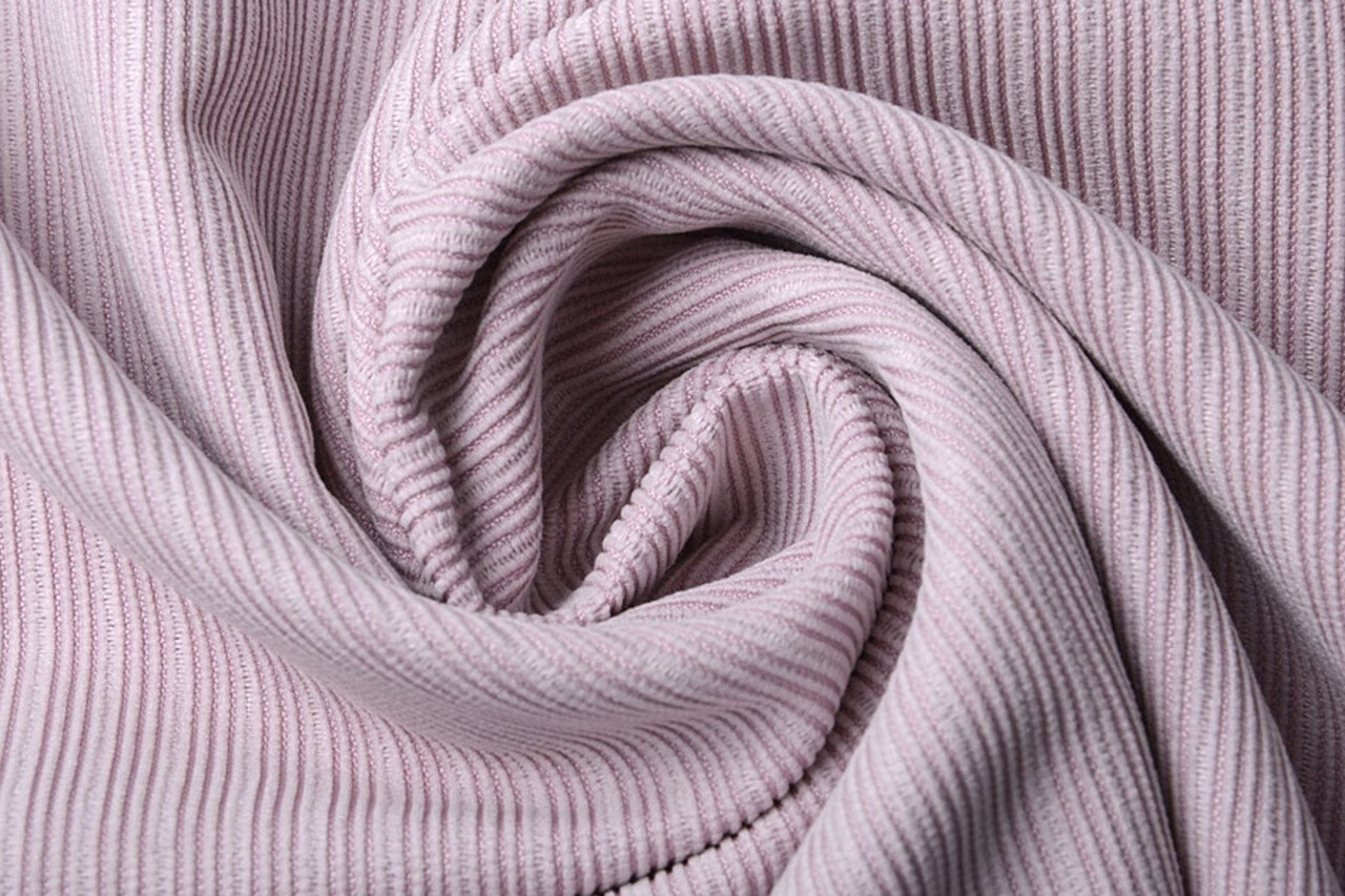 Fancy Corduroy Rib Stof Oud Lila