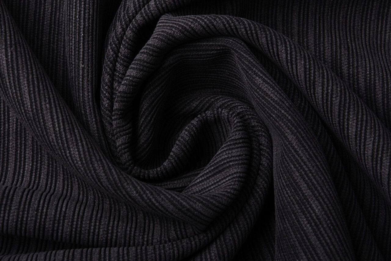 Fancy Cord-Rippstoff Anthrazit