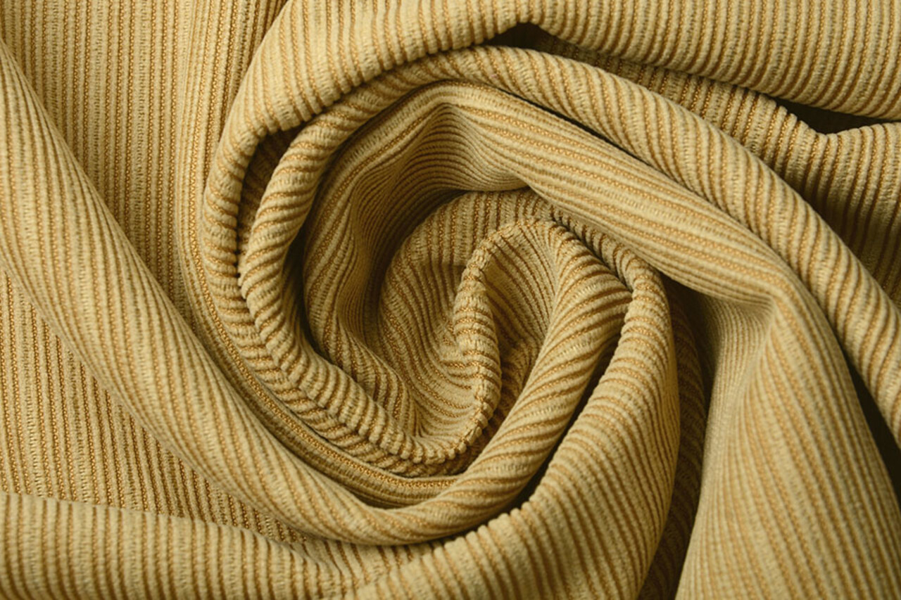 Fancy Corduroy Rib Stof Oker Geel Fancy Corduroy Rib Stof Oker Geel
