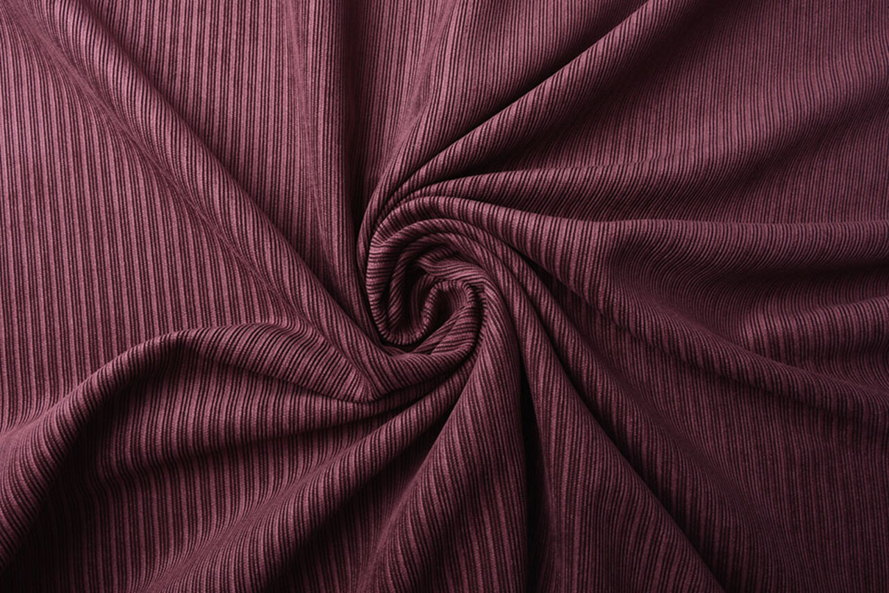 Fancy Cord-Rippstoff Bordeaux