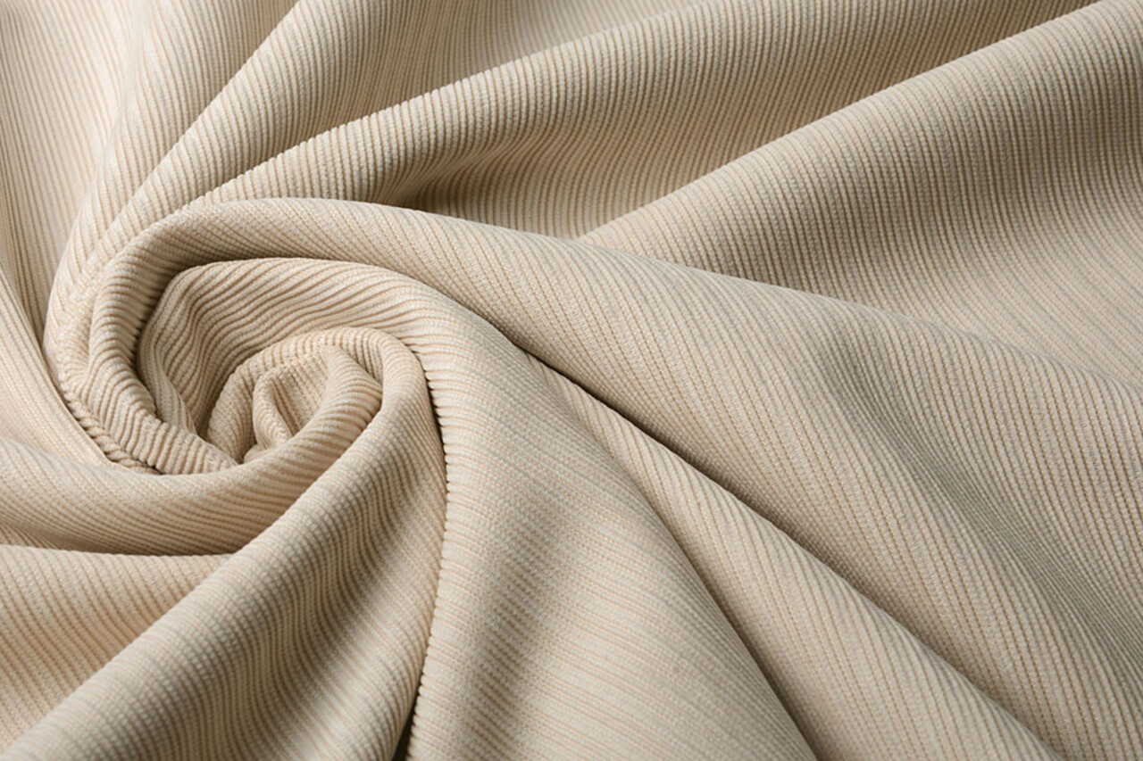 Fancy Velours Côtelé Côtelé Tissu Champagne Beige Fancy Velours Côtelé Côtelé Tissu Champagne Beige