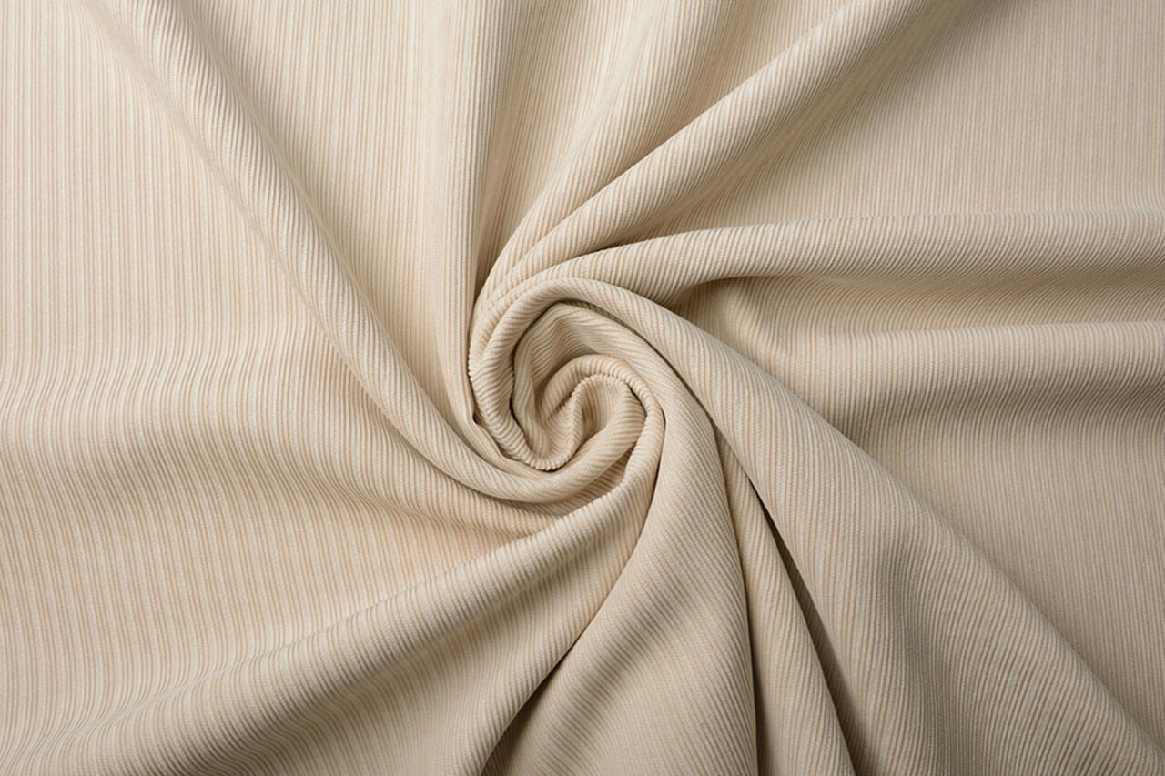 Fancy Corduroy Rib Stof Champagne Beige