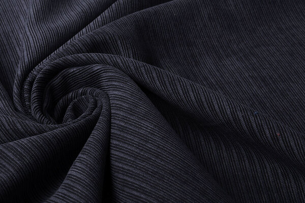 Fancy Velluto a Coste Costina Tessuto Blu Navy