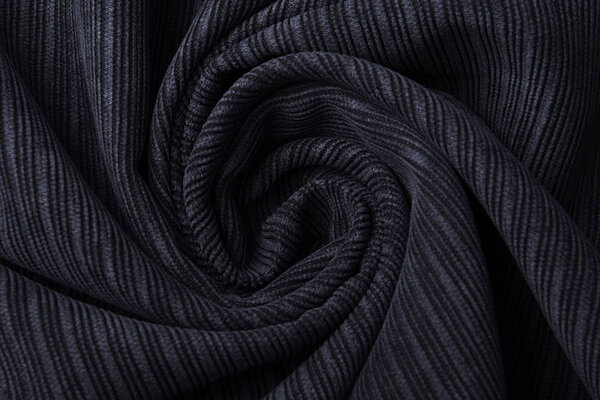 Fancy Velluto a Coste Costina Tessuto Blu Navy