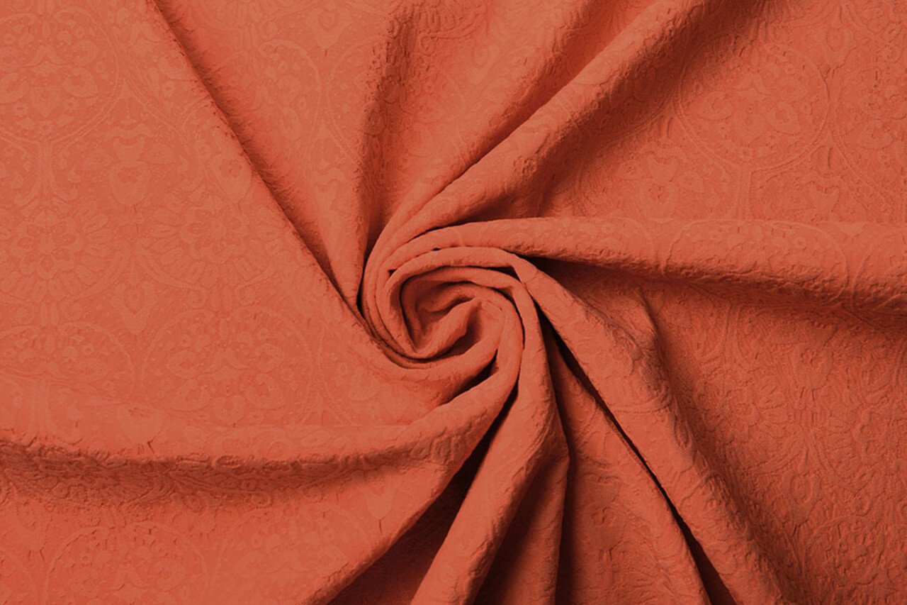 Gewebte Jacquardstoffe Charissa Orange Gewebte Jacquardstoffe Charissa Orange