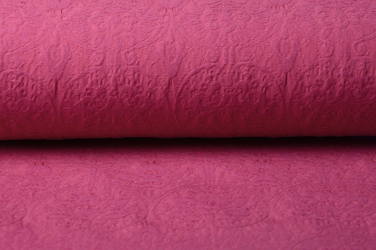 Jacquard Woven Fabric Charissa Fuchsia Jacquard Woven Fabric Charissa Fuchsia