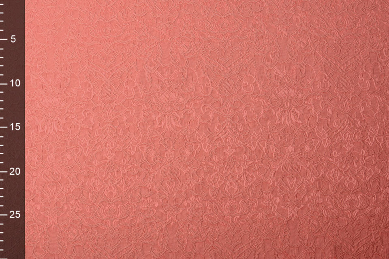 Jacquard Woven Fabric Feline Coral