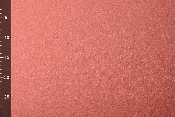 Jacquard Woven Fabric Feline Coral