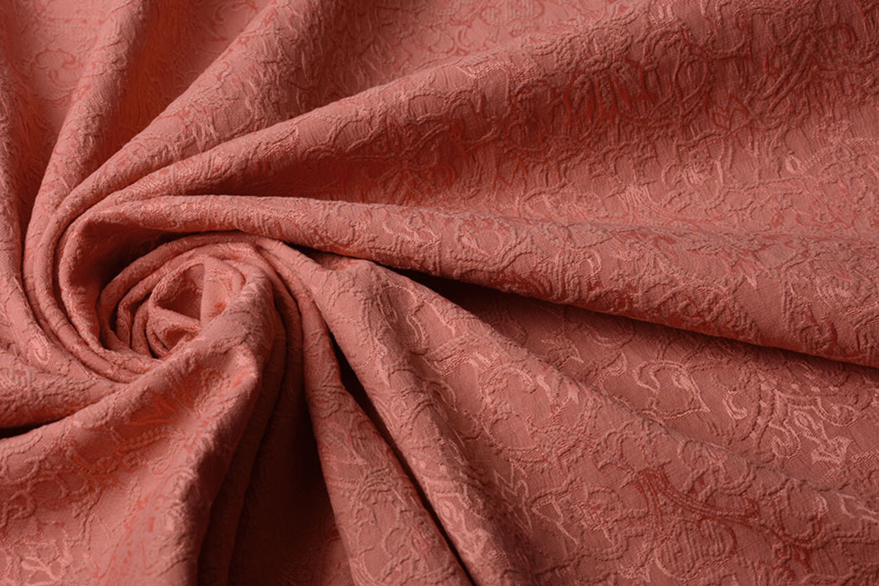 Jacquard Woven Fabric Feline Coral