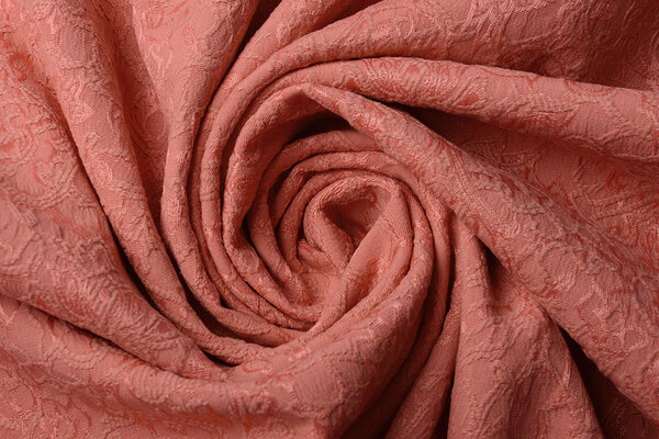 Gewebte Jacquardstoffe Feline Koralle