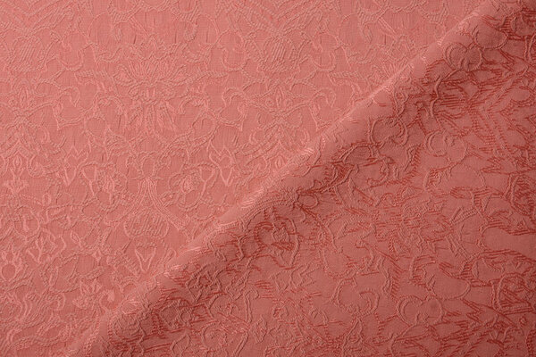 Gewebte Jacquardstoffe Feline Koralle
