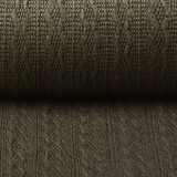 A Maglia Fine Treccia Tessuto Marrone-Tortora