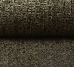 A Maglia Fine Treccia Tessuto Marrone-Tortora A Maglia Fine Treccia Tessuto Marrone-Tortora