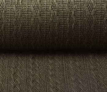 Knitted Fine Cable Fabric Brown-Taupe