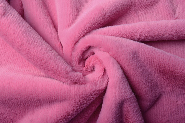 Pelzigen Ripp Stoff Pelz Rosa