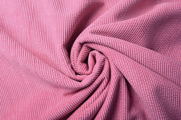 Pelzigen Ripp Stoff Pelz Rosa