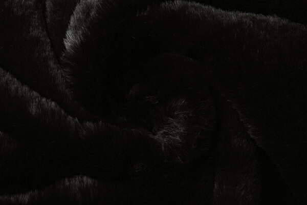 Harige Ribstof Bont Zwart Harige Ribstof Bont Zwart