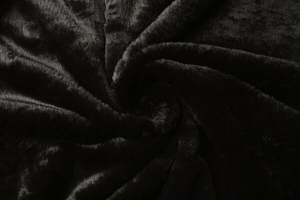 Hairy Rib Fabric Fur Black Hairy Rib Fabric Fur Black