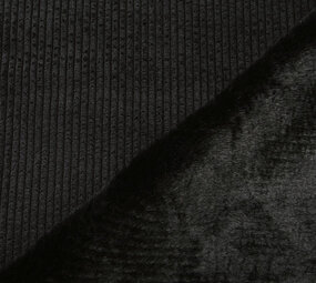 Pelzigen Ripp Stoff Pelz Schwarz Pelzigen Ripp Stoff Pelz Schwarz