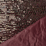 Fur Crocodile Rainbow Foil Bordeaux Fur Crocodile Rainbow Foil Bordeaux