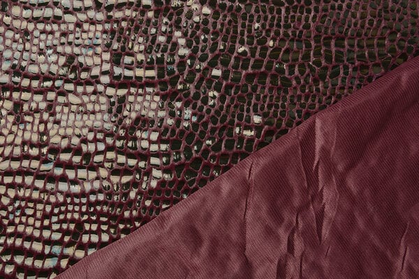Pelliccia Crocodile Arcobaleno Lamina Bordeaux