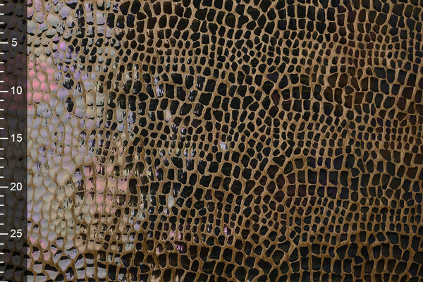 Fur Crocodile Rainbow Foil Mocha Brown Fur Crocodile Rainbow Foil Mocha Brown