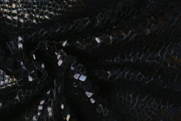 Fur Crocodile Rainbow Foil Black Fur Crocodile Rainbow Foil Black