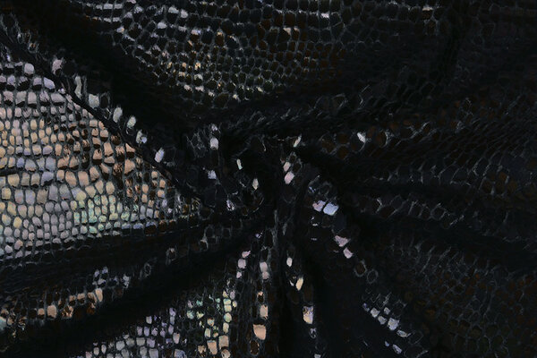 Fur Crocodile Rainbow Foil Black Fur Crocodile Rainbow Foil Black