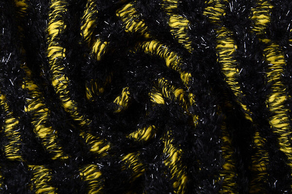 Coton Bouclé Rayures Jaune Coton Bouclé Rayures Jaune