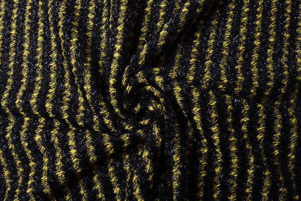 Coton Bouclé Rayures Jaune Coton Bouclé Rayures Jaune