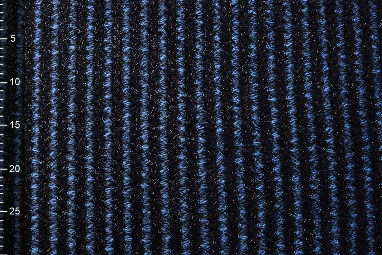 Algodón Bouclé Rayas Azul
