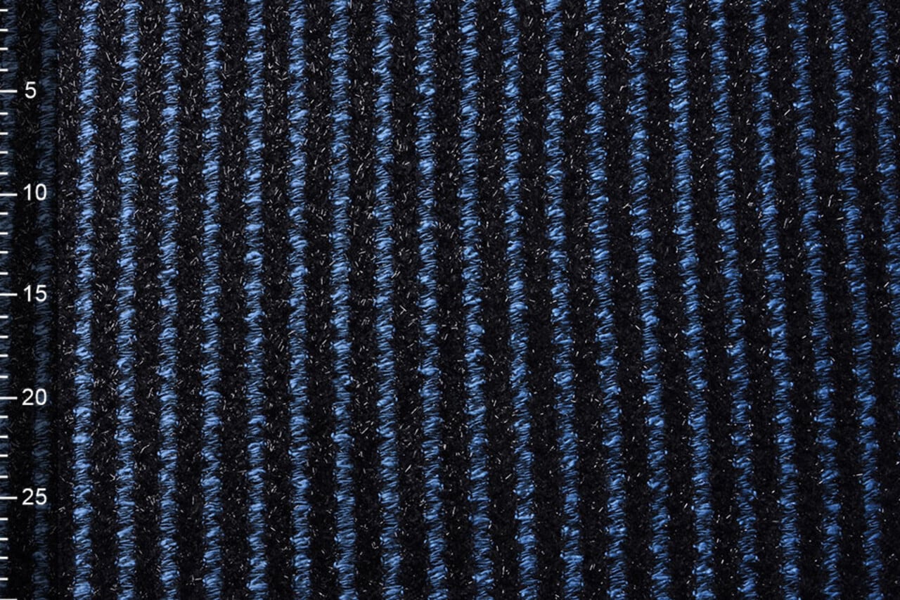 Coton Bouclé Rayures Bleu