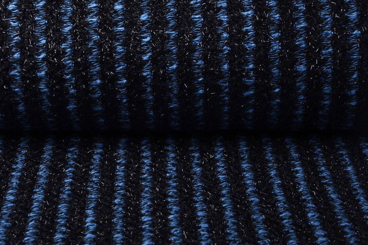Algodón Bouclé Rayas Azul