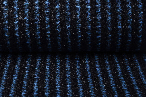 Katoenen Bouclé Strepen Blauw