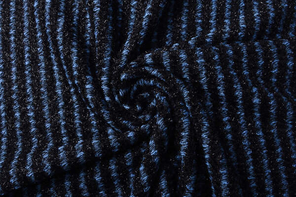 Baumwolle Bouclé Streifen Blau