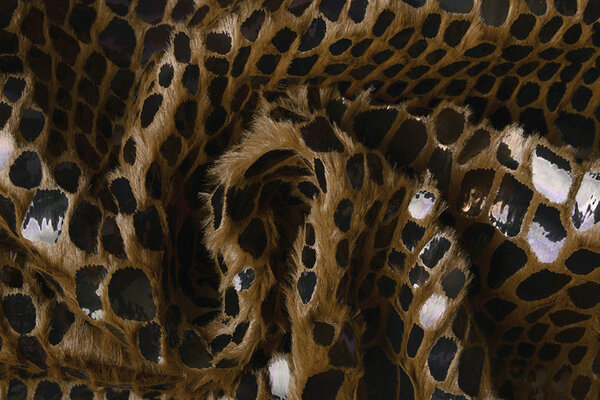 Fur Crocodile Rainbow Foil Mocha Brown Fur Crocodile Rainbow Foil Mocha Brown