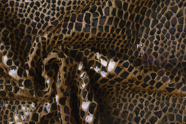 Fur Crocodile Rainbow Foil Mocha Brown Fur Crocodile Rainbow Foil Mocha Brown