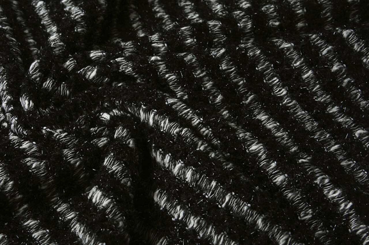 Baumwolle Bouclé Streifen Weiß Baumwolle Bouclé Streifen Weiß