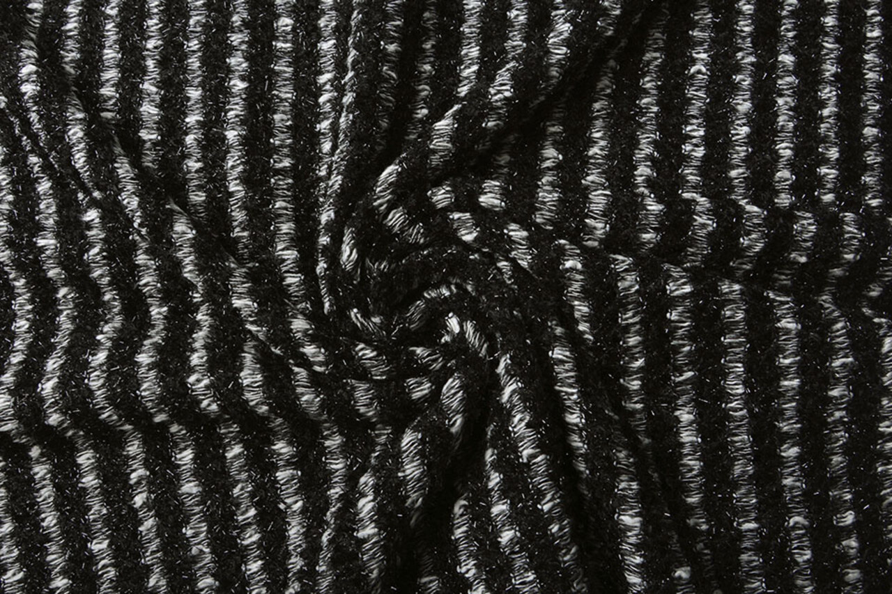 Baumwolle Bouclé Streifen Weiß Baumwolle Bouclé Streifen Weiß