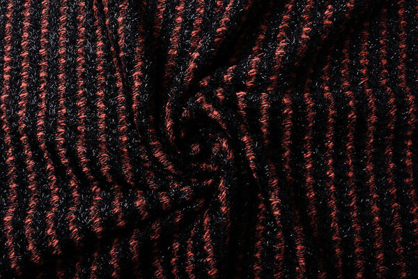 Cotton Bouclé Stripes Red