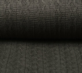 Tricoté Fin Torsade Tissu Gris